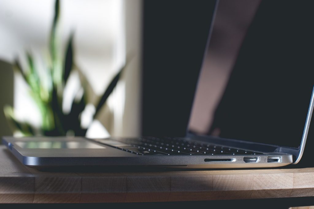 laptop, apple, keyboard